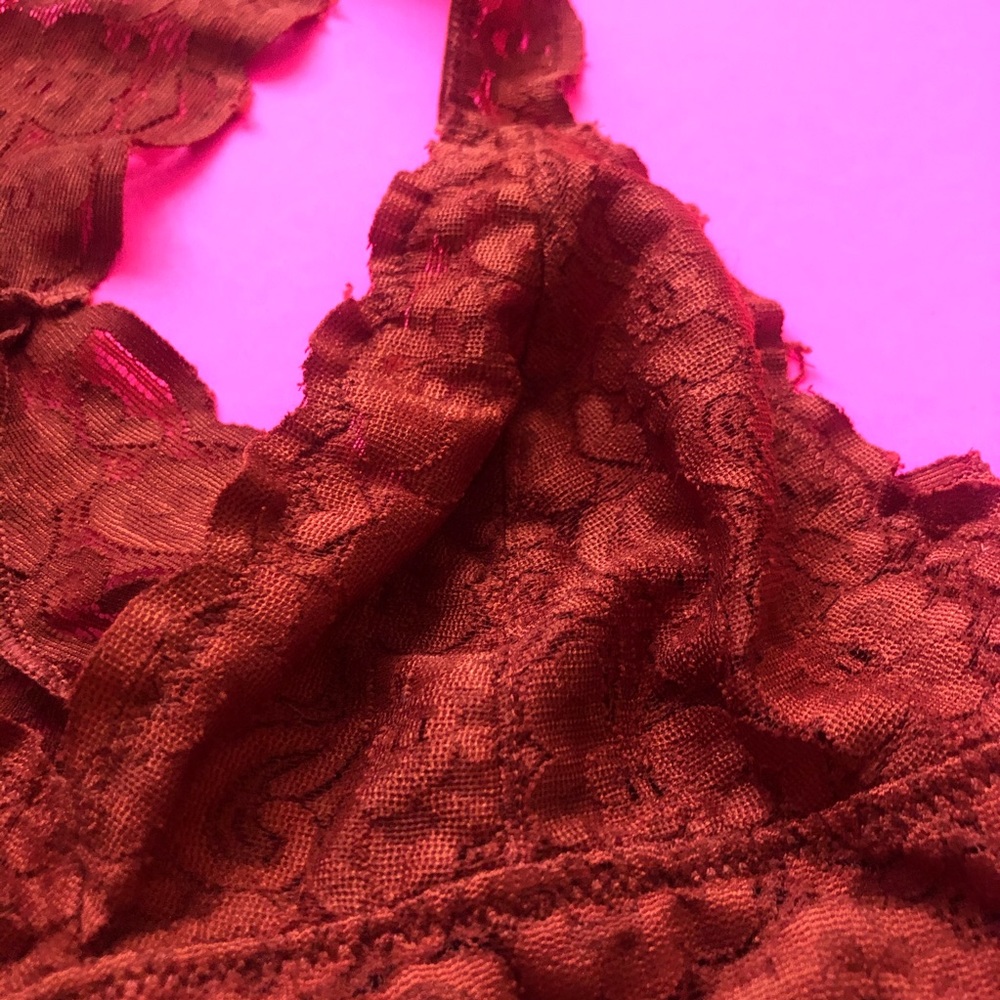 Rust Lace Bralette - Picture 2 of 3